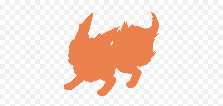Download Hd 136 Fire And Orange Image - Flareon Silhouette Transparent Png,Flareon Png