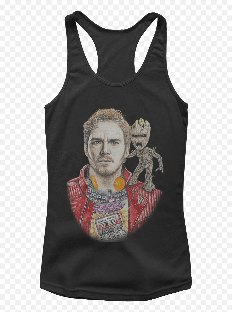 Starlord Png - Inked Star Lord And Baby Groot Father Portable Network Graphics,Star Lord Transparent