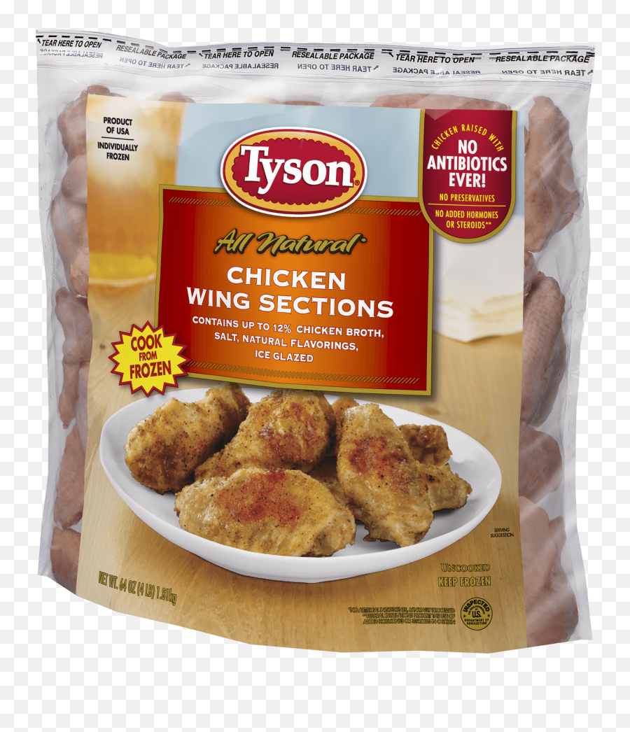 Tyson Chicken Wing Sections 4 Lb Frozen - Chicken Wings Png,Chicken Wing Png