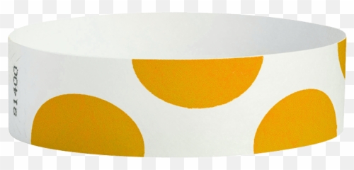 Half Circle Neon Orange 34u201d Tyvek Wristbands - Solid png