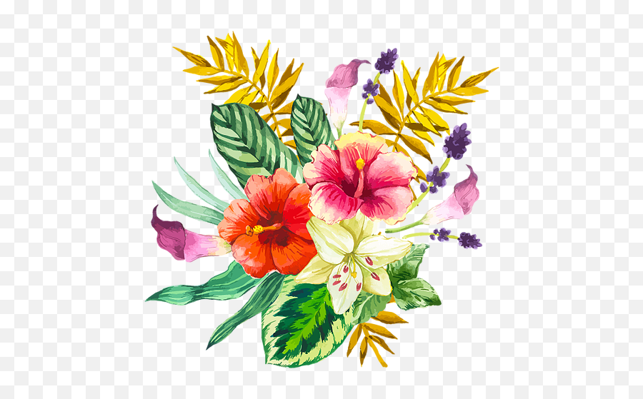 Download Live Peacefullyeat Blissfully - Beautiful Bouquet Png,Tropical Flowers Png