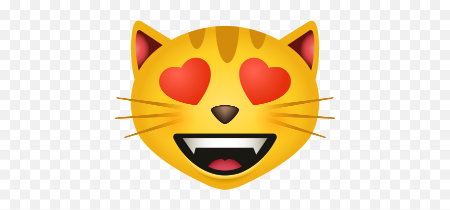 Smiling Cat With Heart Eyes Icon - Happy Png,Heart Face Emoji Png
