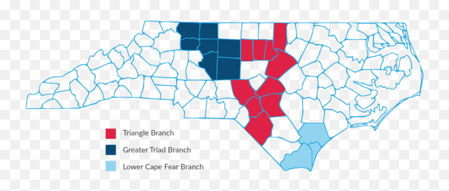 Branches U2014 Diaper Bank Of North Carolina - Map Of North Carolina Png,North Carolina Png