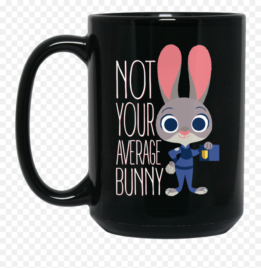 Disney Zootopia Judy Hopps Average Bunny Graphic Black Mug - Serveware Png,Judy Hopps Png
