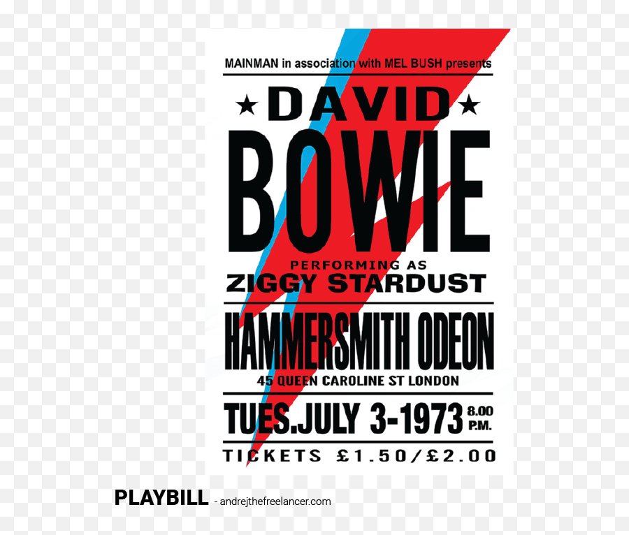 Download Hd Design Trends - David Bowie Hammersmith Odeon Trend Playbill Graphic Design Png,David Bowie Transparent