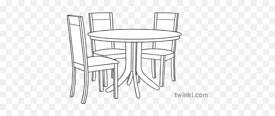 Dining Table And 3 Chairs Black - Chair Table Black And White Png,White Table Png