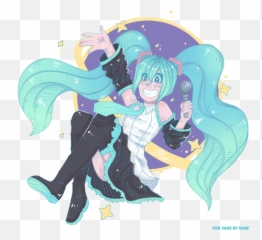 Hatsune Miku Fan Forge - Forfansbyfans Tshirts Designed Illustration Png,Hatsune Miku Transparent Background