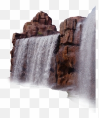 Flowing Rock Waterfall Png Download