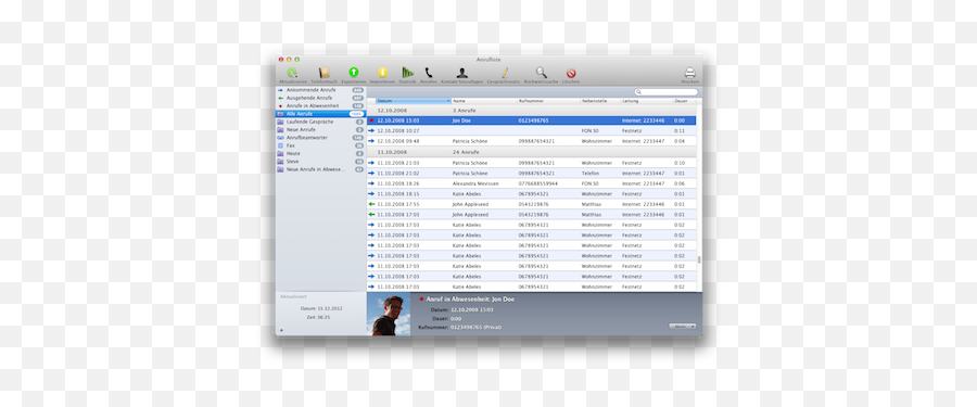 The Call Manager For Mac Os X - Fritzbox Anrufliste Png,Fritzbox Icon