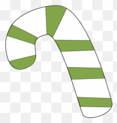 Green And White Candy Cane Clip Art - Canes Clipart png