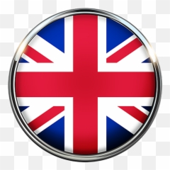 Union Jack Flag Chrome Button Portable Battery Charger For - United King Circle Png