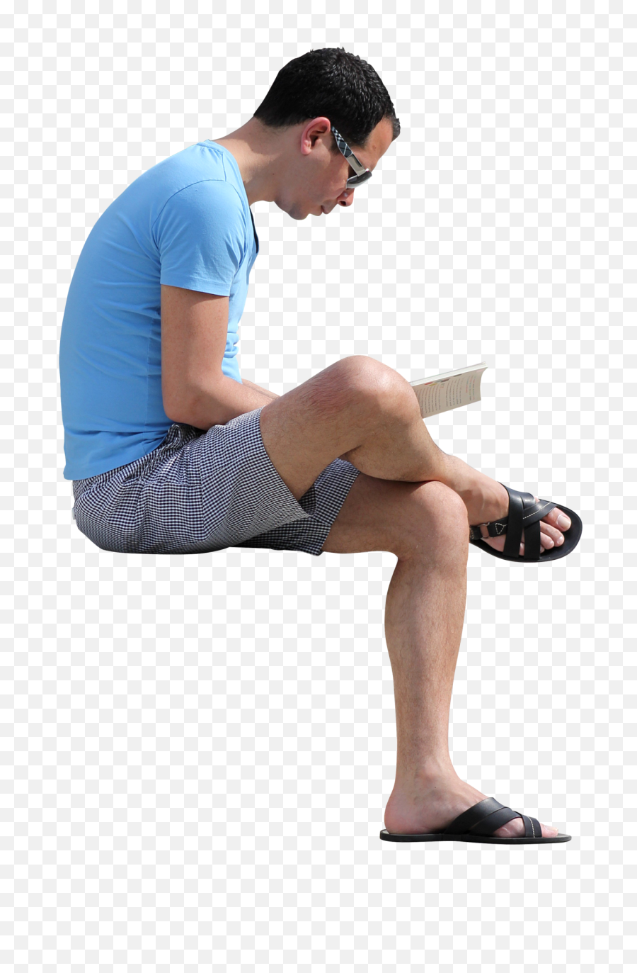 Download People Sitting Reading Png - People Read Book Png,People Sitting Png
