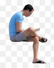 Download People Sitting Reading Png - People Read Book Png,People Sitting Png