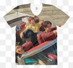 Exo Sehun Baekhyun Do In A Car Women Full Print T - Shirt Exo Present Png,Baekhyun Png
