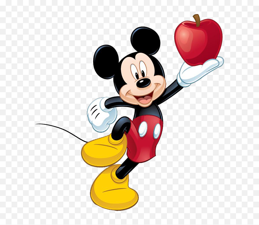 Download Hd Mickey Mouse Png - Mickey Mouse Apple Mickey Mouse With Apple,Mickey Mouse Png Images