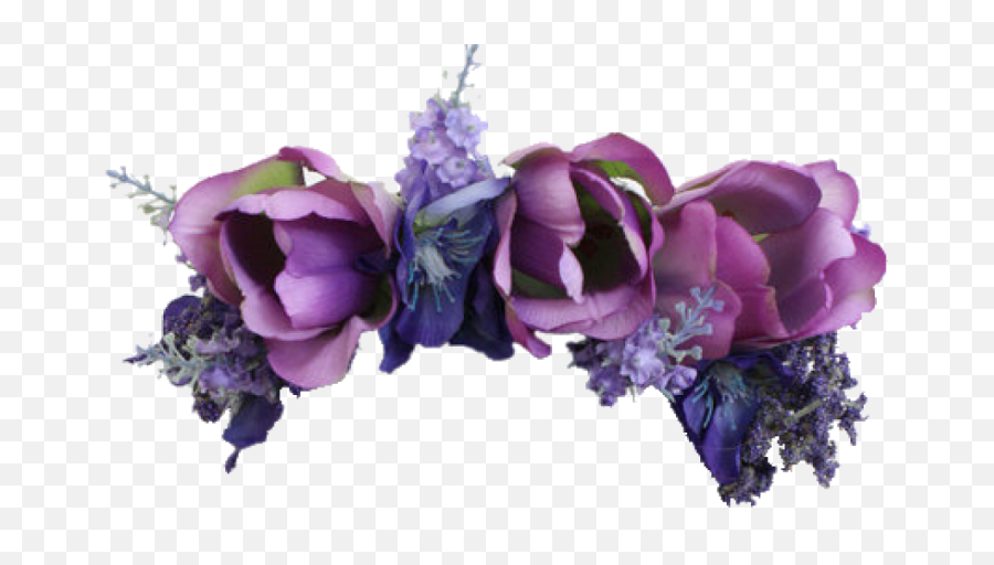 Flower Flowers Crown Flowerscrown Purple Grunge Tumblr - Transparent Background Transparent Flower Crown Png,Flower Crown Png