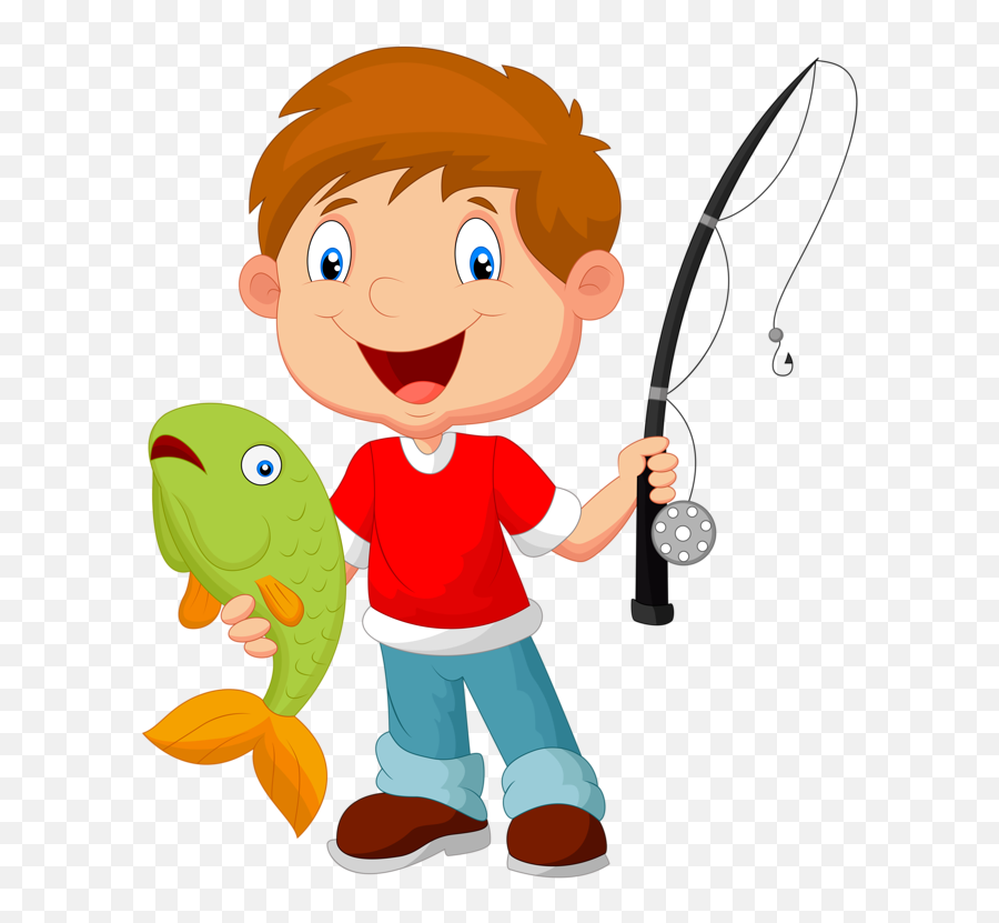 Fish Clipart Png - Boy Fishing Cartoon,Fish Clipart Png