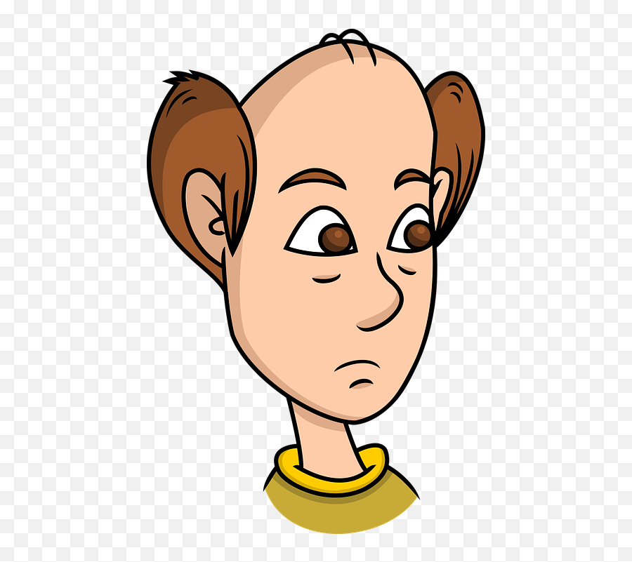 Bald Man Caricature - Free Vector Graphic On Pixabay Bald Clipart Png,Bald Head Png