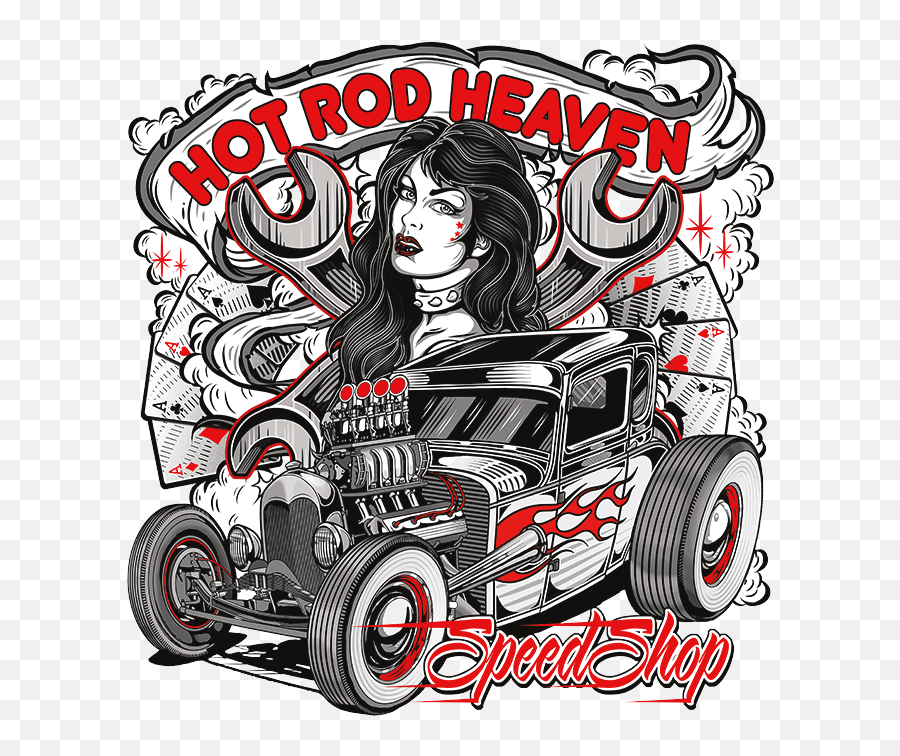 Rat Rod Truck Hot Coupe Rockabilly Skull Grim Reaper T - Speed Shop Hot Rod Logo Png,Hot Rod Png