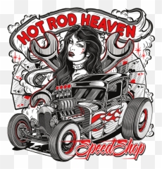 Rat Rod Truck Hot Coupe Rockabilly Skull Grim Reaper T - Speed Shop Hot Rod Logo Png,Hot Rod Png
