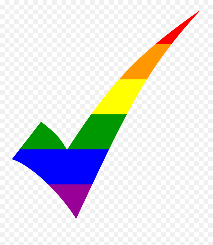 Download Free Png Rainbow Tick - Dlpngcom Rainbow Check Mark Png,Gay Flag Png