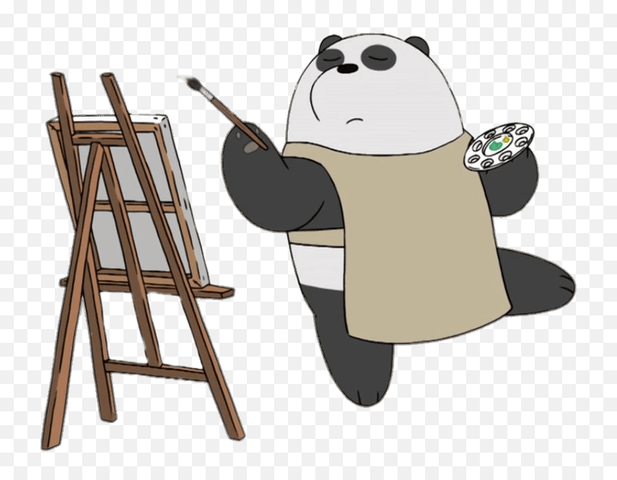 We Bare Bears Panda Painting - We Bare Bears Panda Painting Png,We Bare Bears Png
