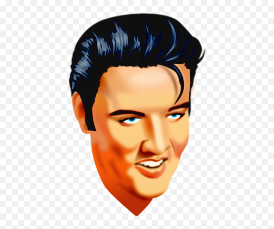 Graphic Cartoonish Vector Portraits Of Elvis And Mr Bean - Illustration Png,Elvis Png