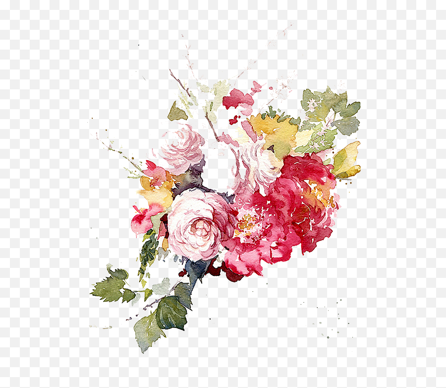 Download Hd Watercolor Painting Garden - Watercolor Painting Png,Watercolor Roses Png