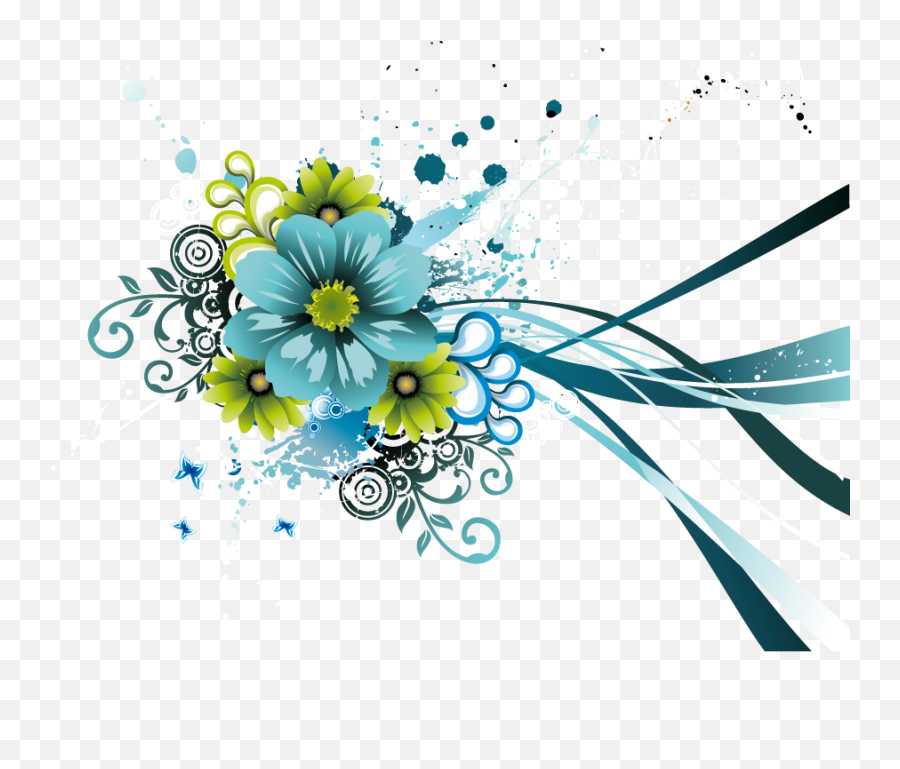 Flowers Png Vector Clip Art - 6486 Transparentpng Bonne Fête À Tous Les Papas,Flower Vector Png