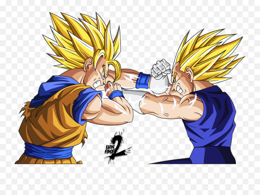Goku E Vegeta Png Transparent Images - Vegeta And Goku Fighting,Vegeta Transparent