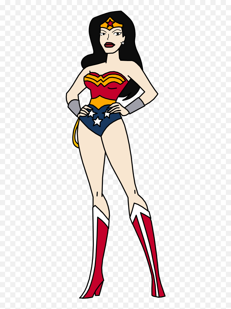 Cinderella As Wonder Woman Clipart - Cartoon Wonder Woman Transparent Png,Wonder Woman Clipart Png