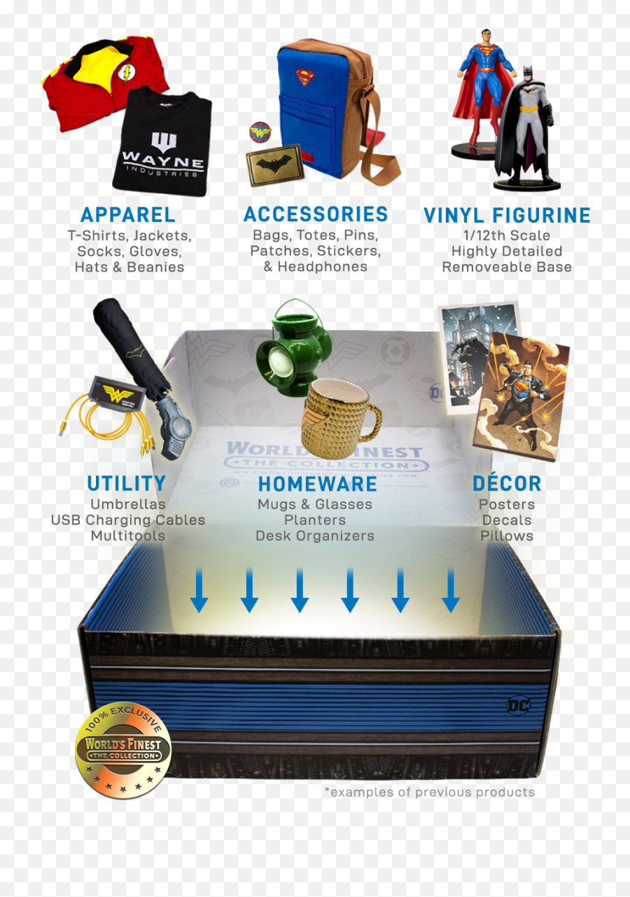 Dc Comics - Worldu0027s Finest The Collection Finest Dc Box Png,Supermans Logo