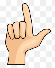 Hand Finger L Letter Illustration - Transparent PNG u0026 SVG L Com A Mão