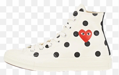 Star 70 Hi Polka Dot White - Converse Chuck Taylor All Star 70s Hi Comme Des Garcons Play Polka Dot White Png,Converse All Star Icon
