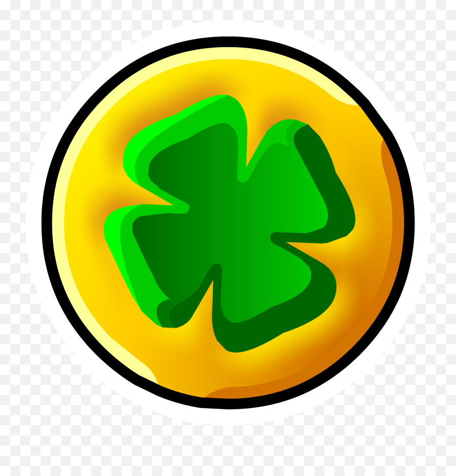 Lucky Coin Pin - Lucky Gold Coin Png Clipart Full Size Lucky Icon Png,Mario Coin Icon