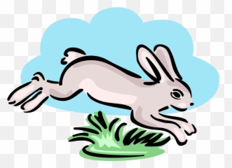Vector Hops Cartoon Freeuse Stock - Rabbit Hopping Clip Art Clip Art Png,Hops Png