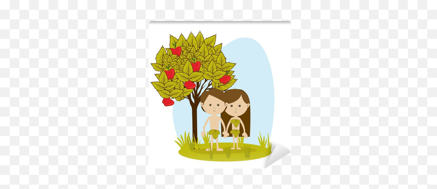 Wall Mural Adam And Eve - Pixersus Adam And Eve Cliparts Png,Adam And Eve Icon