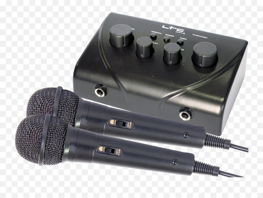 Karaoke Sound Mixer With 2 Mics Png