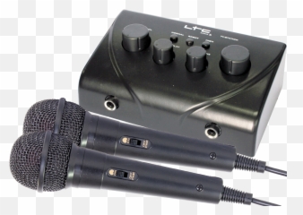 Karaoke Sound Mixer With 2 Mics Png