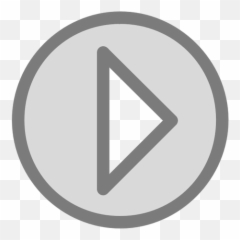 Play Icon Grey Color Public Domain Vectors - Transparent Background Arrow Button png
