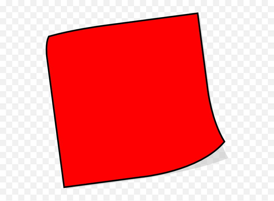 Red Sticky Note Clip Art - Red Post It Note Png,Post It Notes Png