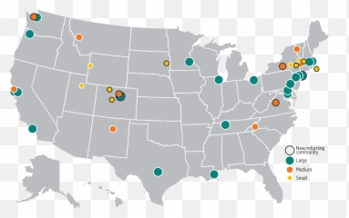 Arts Vibrancy Index Report - DataArts Blue United States Map png