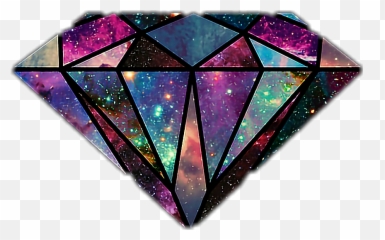 Transparent Diamond Galaxy Design Png - Galaxy Diamond Png,Loose Diamonds Png