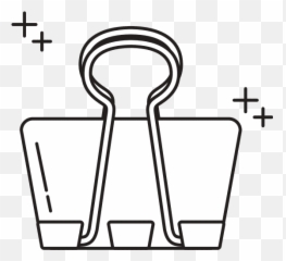 Binder Clip Office Line Icon Style - Canva png