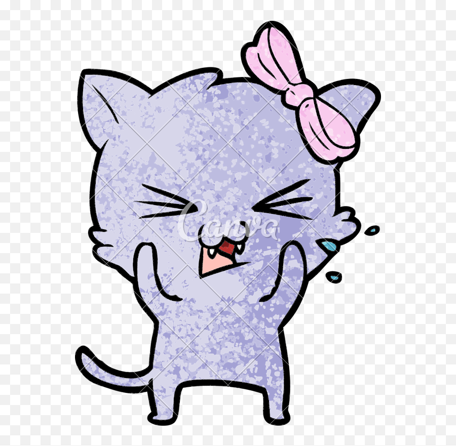 Cartoon Cat Vector Image Icon Illustration Design - Icons By Cartoon Cat With Mask Png,Cat Vector Png