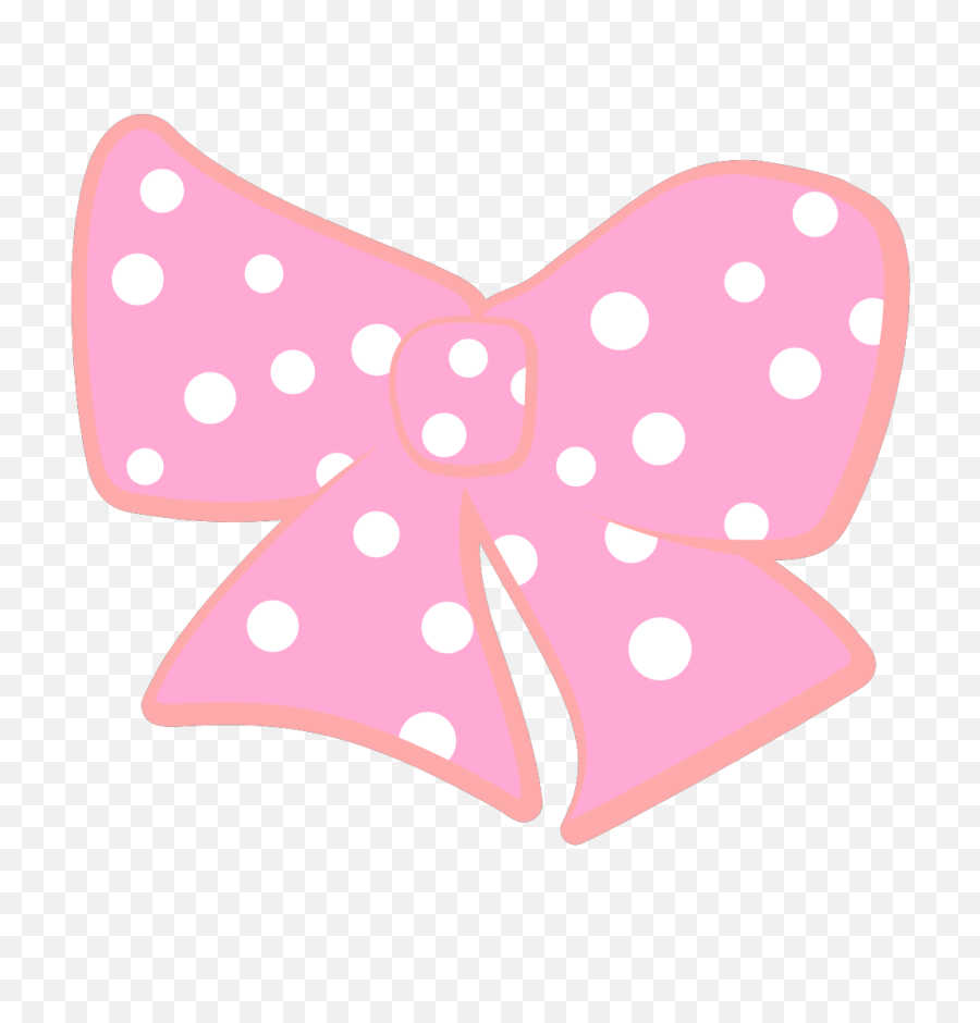Download Hd Pink And White Polka Dot Bow Png - Polka Dots Pink Ribbon,Pink Bow Png