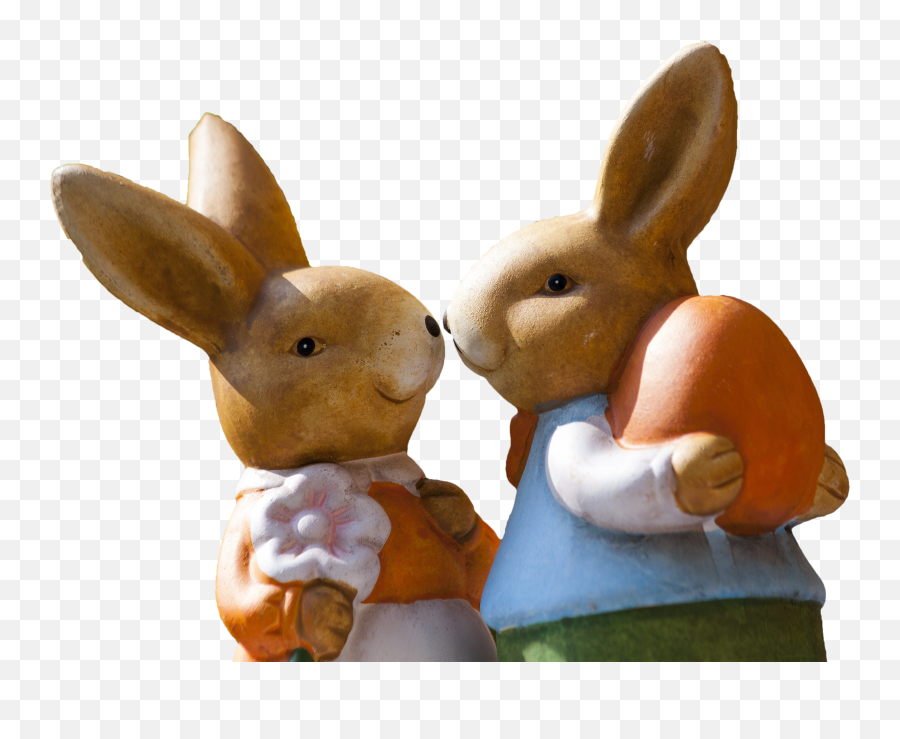 Free Cute Easter Rabbit Couple Png Image - Easter Bunny Family,Couple Png