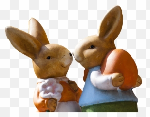 Free Cute Easter Rabbit Couple Png Image - Easter Bunny Family,Couple Png