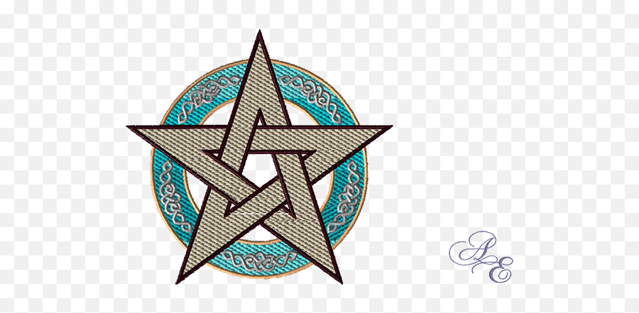 Art Of Embroidery - Celtic Pentagram Small Machine Pentagram Vector Png,Pentagram Transparent
