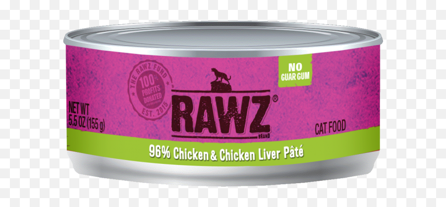 Rawz Cat Canned Food - 96 Chicken U0026 Chicken Liver Pate 155g Png,Canned Food Png